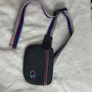 Champion Black and Red Belt Bag with Sporty Design